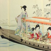Cover image of Boating Under Cherry Blossoms 